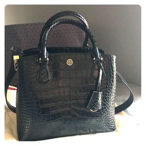 Tory Burch Robinson Embossed Triple-Compartment